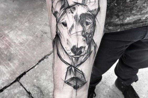 Tätowierungsskizzen Bullterrier