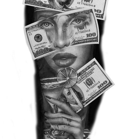 27+ Schöne Geld Tattoos für Männer und Frauen Bedeutung & Vorlagen