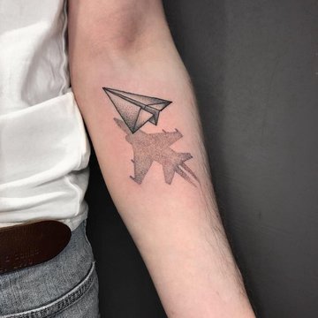 Flugzeug-Tattoo-Skizze