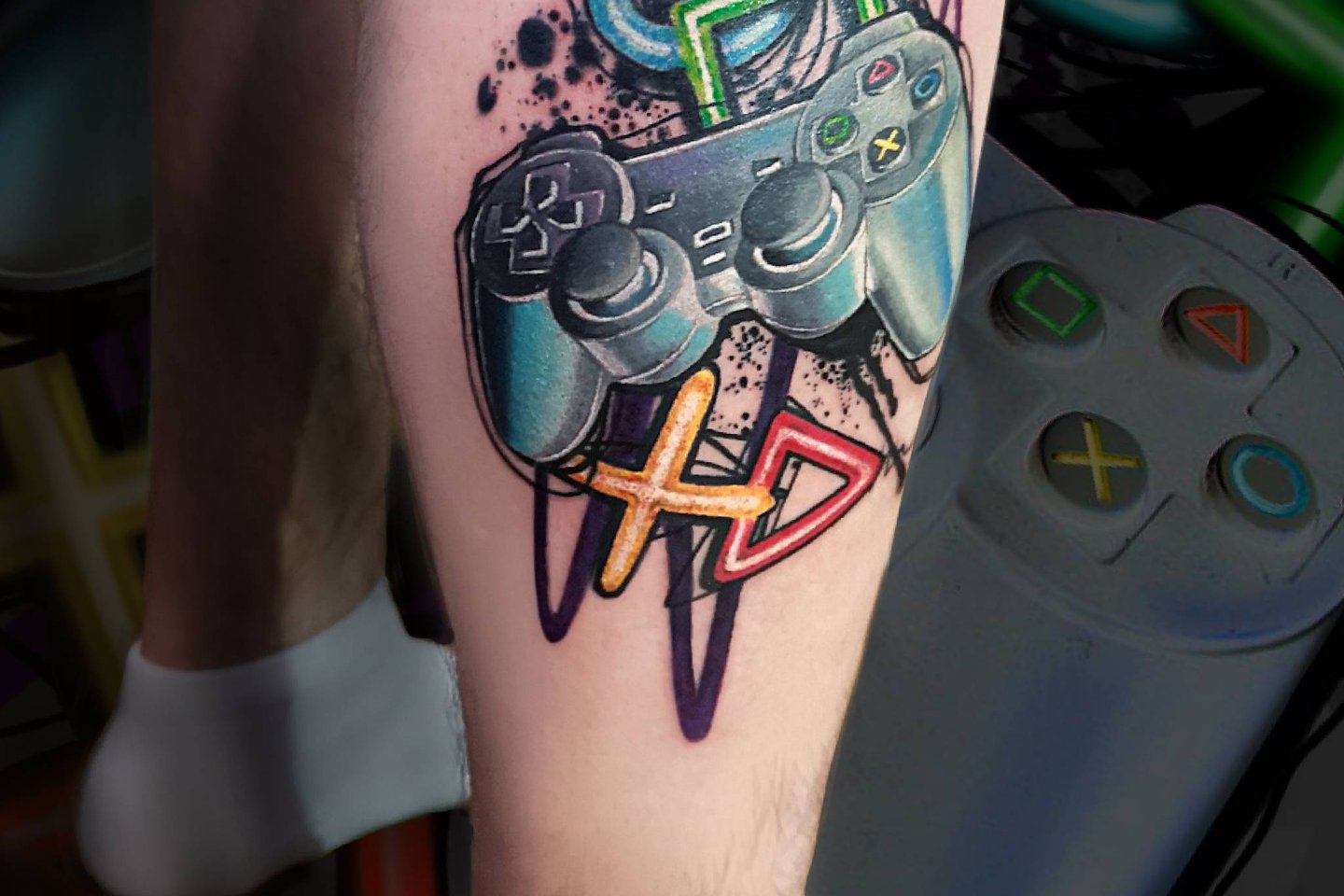 Joystick-Tattoo-Skizze