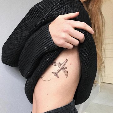 Flugzeug-Tattoo-Skizze