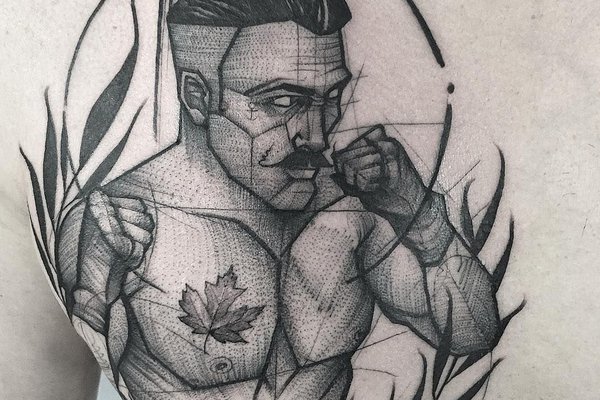 Tattoo-Skizze Boxen
