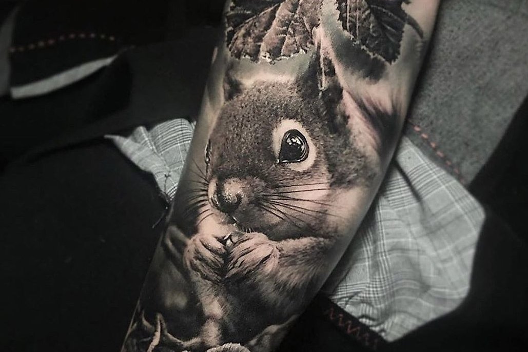Tattoo-Skizze Eichhörnchen