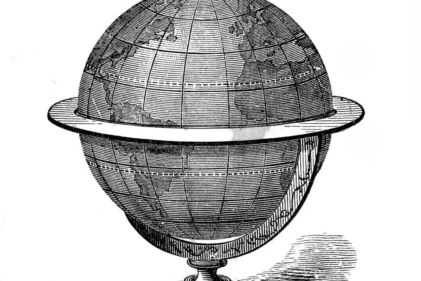 Tätowierungsskizzen des Globus