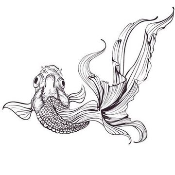 Tattoos Vorlagen vom Goldfisch