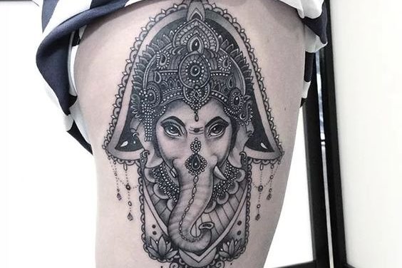 Tattos Vorlagen vom Asiatischen Elefanten