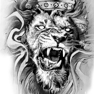 Tattoos Vorlagen vom Löwen