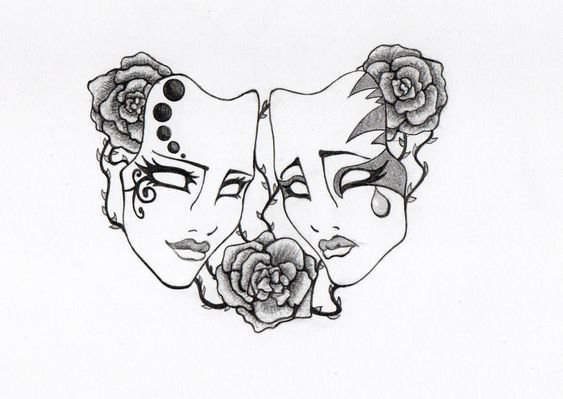 27+ Masken Tattoo-Ideen: Vorlagen & Bedeutung & Für Männer und Frauen