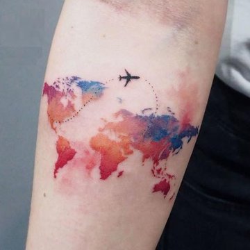 Tattoo Skizze Karte