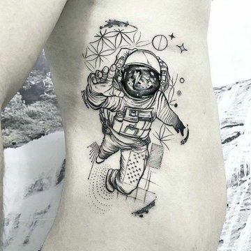 Tattoo-Skizze Astronaut
