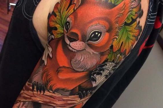 Tattoo-Skizze Eichhörnchen