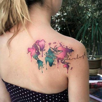 Tattoo Skizze Karte