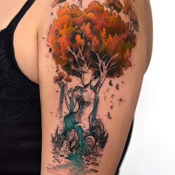 Tätowierungsskizzen Baum