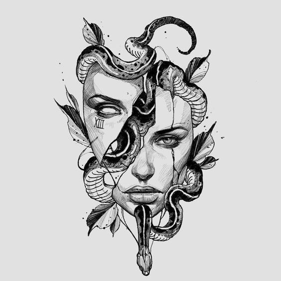 27+ Masken Tattoo-Ideen: Vorlagen & Bedeutung & Für Männer und Frauen