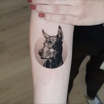 Tätowierungsskizzen Dobermann