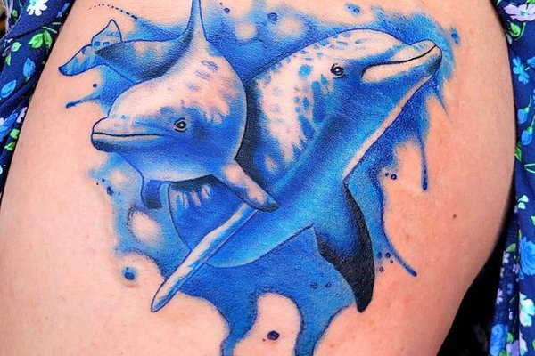 Tätowierungsskizzen Delphin