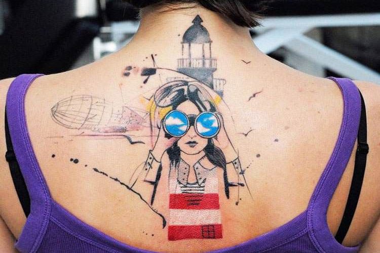 Tattoo-Skizze Fernglas