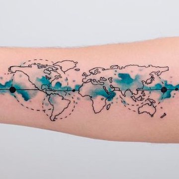 Tattoo Skizze Karte