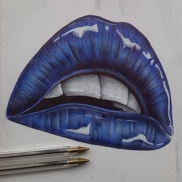 Lippe Tattoo Skizze