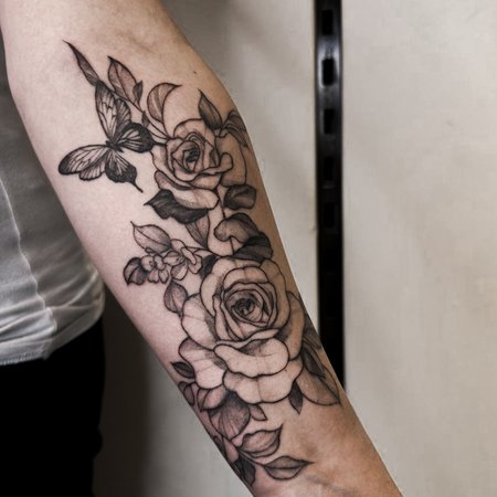 Rose Thigh Tattoo - Etsy