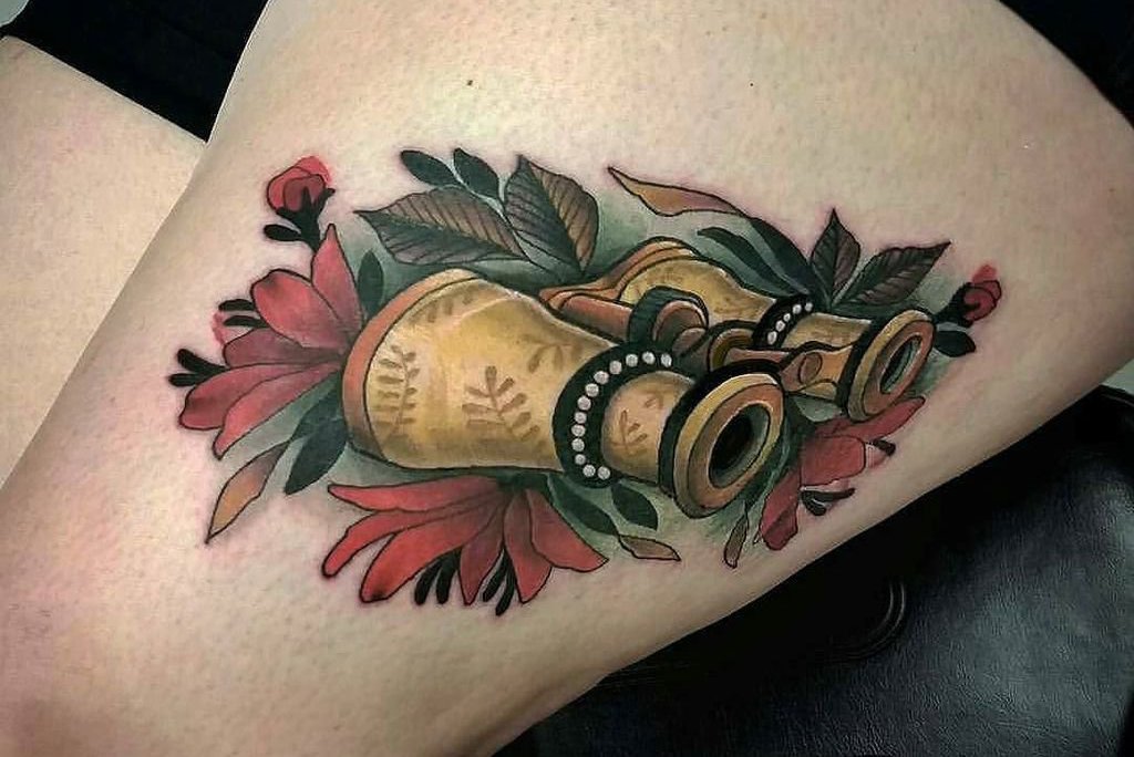 Tattoo-Skizze Fernglas