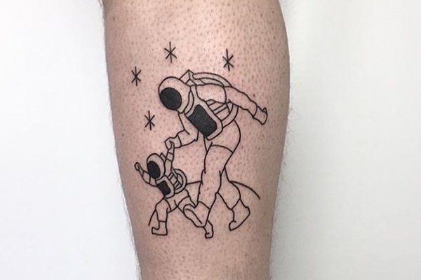 Tattoo-Skizze Astronaut