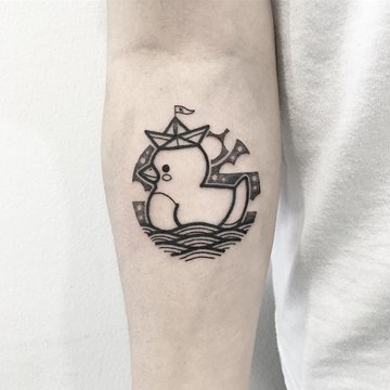 Tattoo Skizze Ente