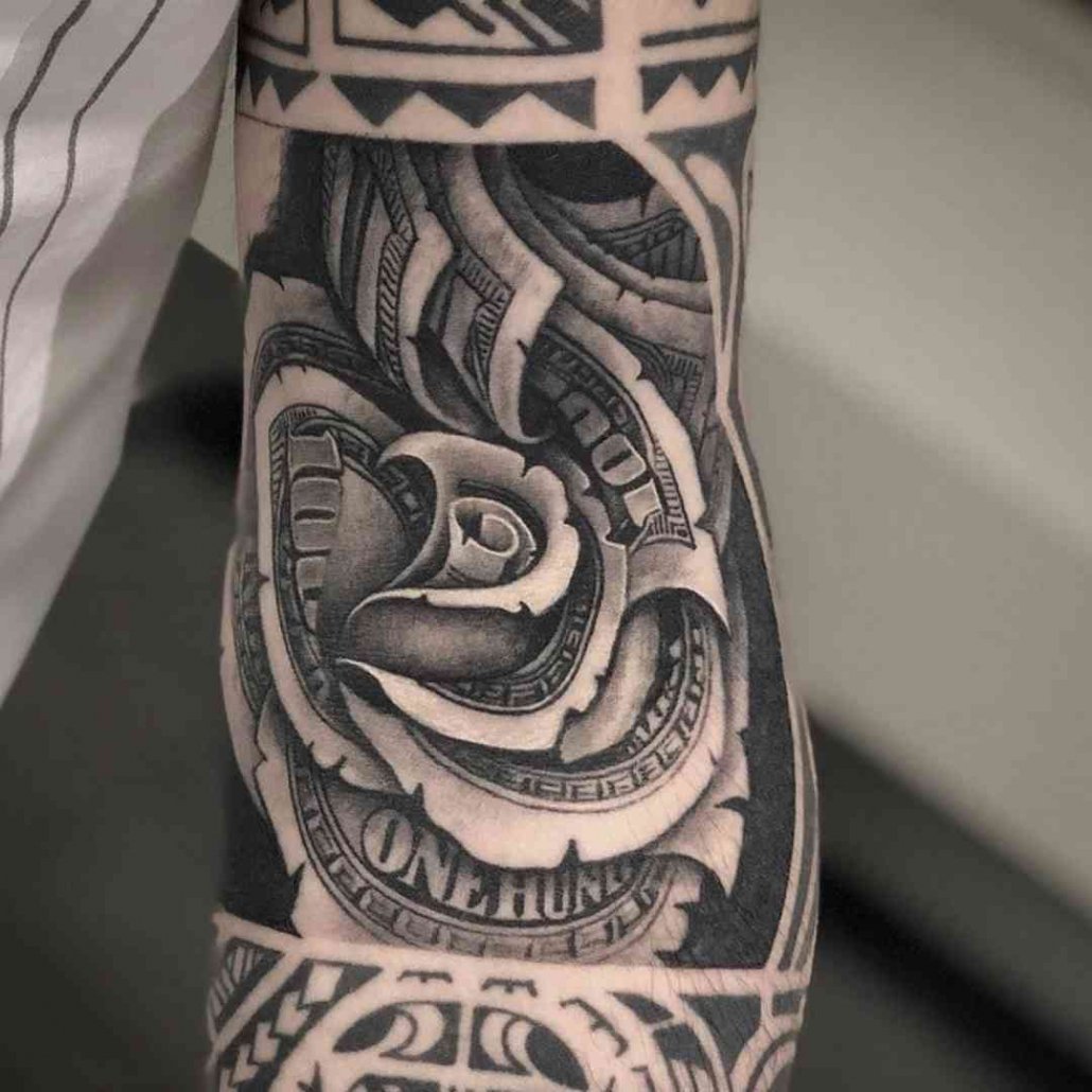 27+ Schöne Geld Tattoos für Männer und Frauen Bedeutung & Vorlagen