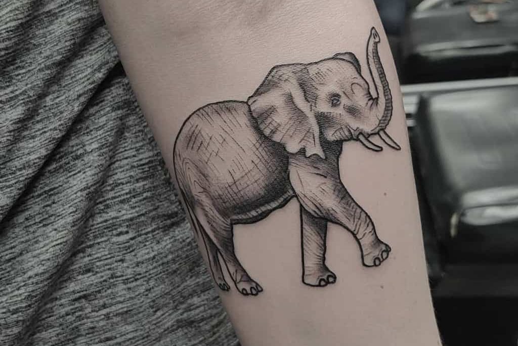 Tattoo-Skizze Elefant
