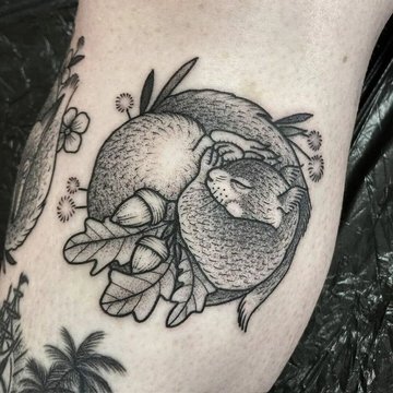 Tattoo-Skizze Eichhörnchen