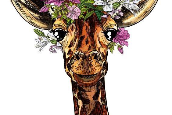 Tätowierungsskizzen Giraffe