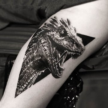 Dinosaurier Tattoo Skizze