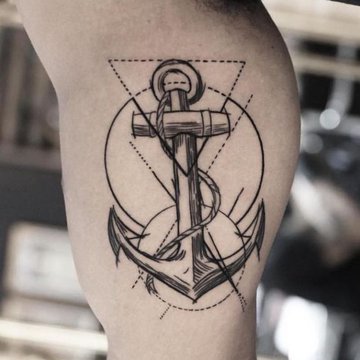 Anker Tattoo Skizze