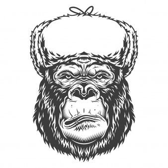Tätowierungsskizzen Gorillas