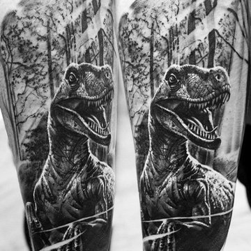 Dinosaurier Tattoo Skizze