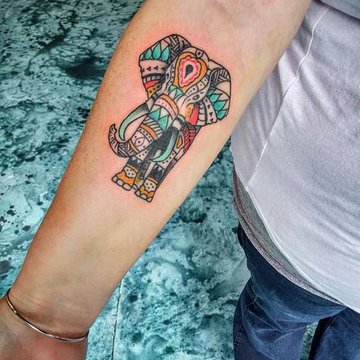 Tattos Vorlagen vom Asiatischen Elefanten