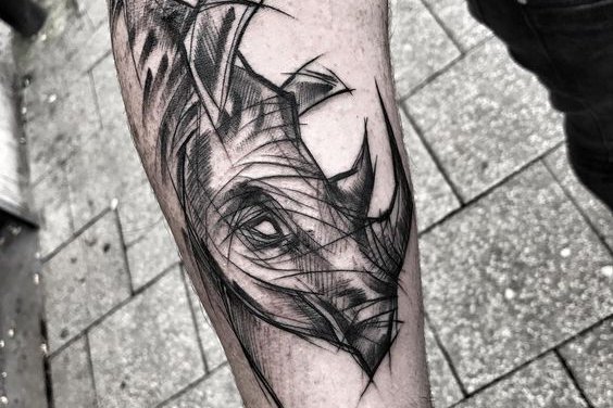 Tattoo-Skizzen “Nashorn”