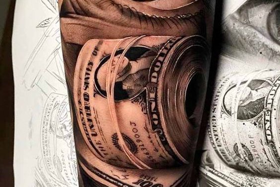 Tätowierungsskizzen Geld