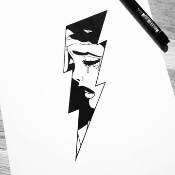 Tattoo-Skizzen Blitze