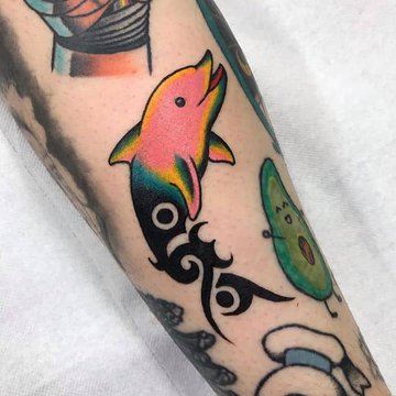 Tätowierungsskizzen Delphin