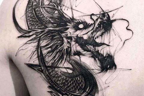 Tätowierungsskizzen Drachen