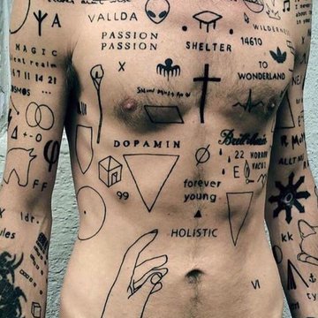 Hand Poke Tattoos Vorlagen