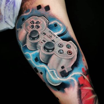 Joystick-Tattoo-Skizze