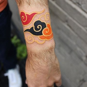 Tattoo am Handgelenk in Watercolor-Technik