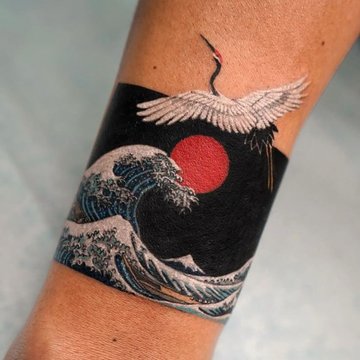 Tattoo am Handgelenk in Watercolor-Technik