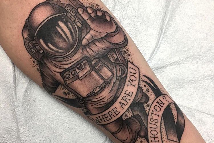 Tattoo-Skizze Astronaut