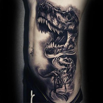 Dinosaurier Tattoo Skizze