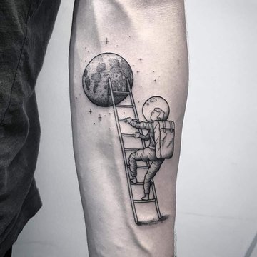 Tattoo-Skizze Astronaut