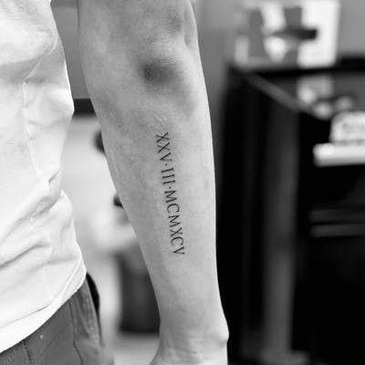 30+ Schöne Römischen Zahlen Tattoos für Männ und Frau Bedeutung