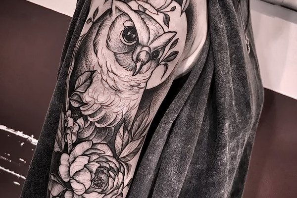 Tattoo Skizze Eule